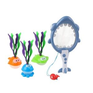 Yoodudes Fishing Floating Shark Squirts Fish Net Game Bath Summer Pool Toy